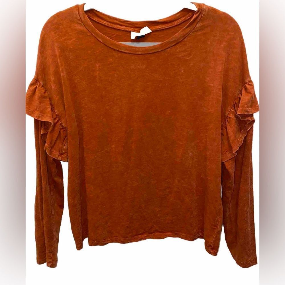Universal Thread Rust Ruffle Top (B2) - Picture 2 of 2